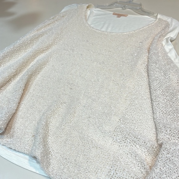 Gibson Latimer poncho beige with fringed sleeves small - Picture 12 of 15